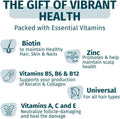 WEEM Hair Skin and Nails Gummies - Supports Healthy Hair - Vegan biotin Vitamins for Women & Men Supports Faster Hair Growth, Stronger Nails, Healthy Skin, Extra Strength (1)