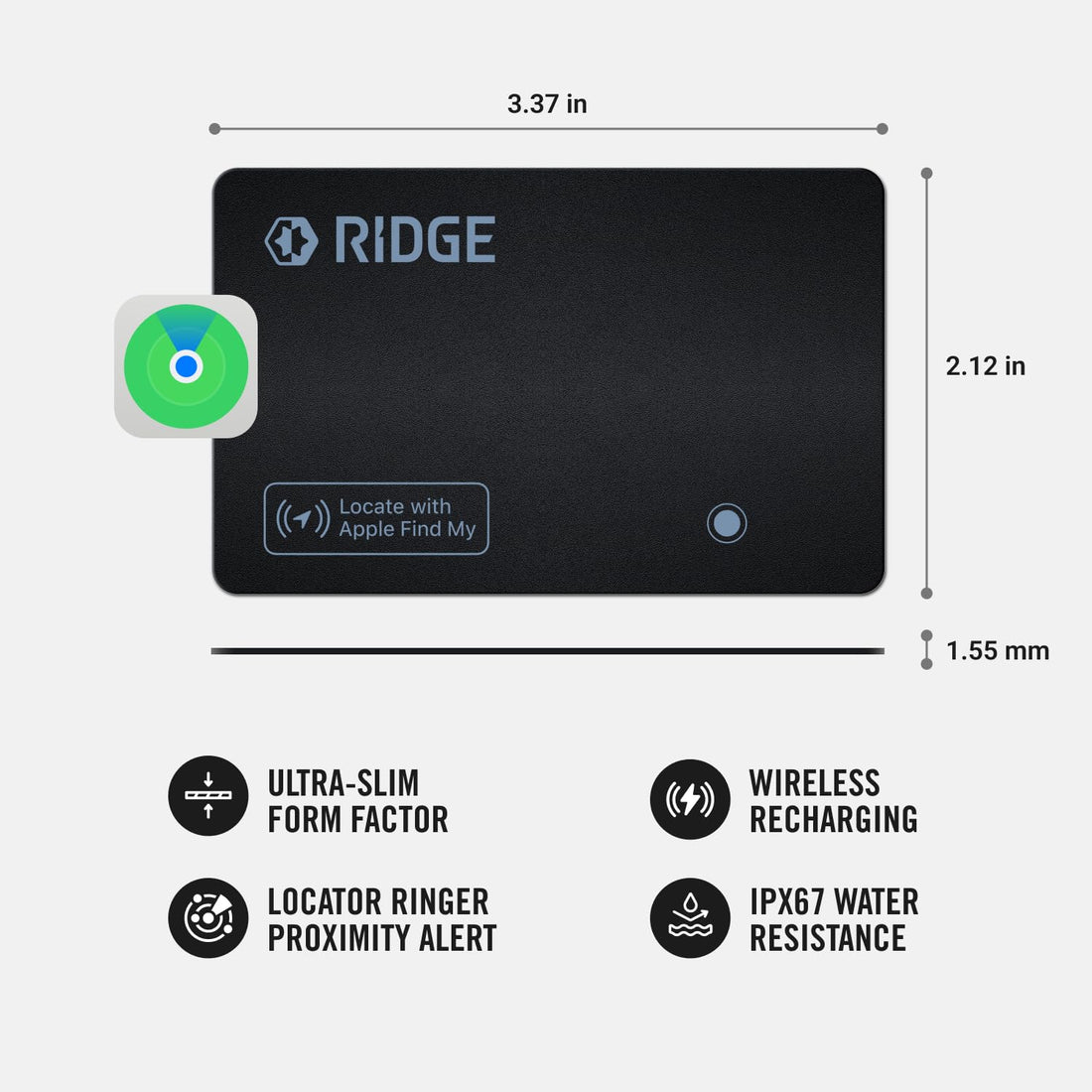 Wallet Tracker Card Tile Slim Tracking Card Compatile with Apple Find My