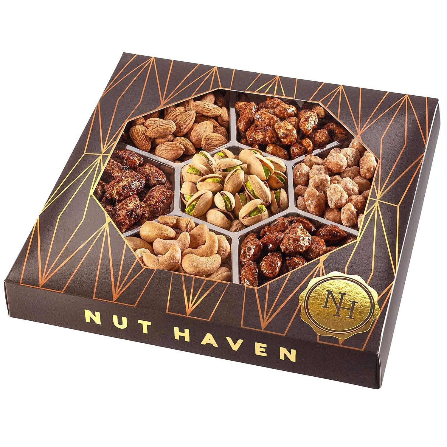 Mothers Day Nuts Gift Basket - Assortment of Sweet & Roasted Salted Gourmet Nuts - Food Gift Box for Mom, Her, Wife, Christmas, Fathers Day, Mothers Day, Sympathy, Family, Men & Women