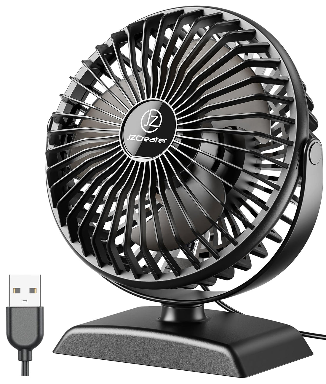 USB Desk Fan, Mini Portable Fans, 3 Speeds Desktop Table Cooling Fan