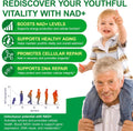 TKTALKER NAD Supplement 2000 Mg - 120 Capsules True NAD & Resveratrol, NMN Alternative Liposomal NAD+ for Women & Men, Support Cellular Health, Stamina & Healthy Aging - Ultra Strength Capsules