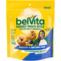 belVita Energy Snack Bites Variety Pack, Banana Dark Chocolate & Sunflower Seed, Blueberry & Sunflower Seed, 15 Snack Packs
