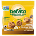 belVita Energy Snack Bites Variety Pack, Banana Dark Chocolate & Sunflower Seed, Blueberry & Sunflower Seed, 15 Snack Packs