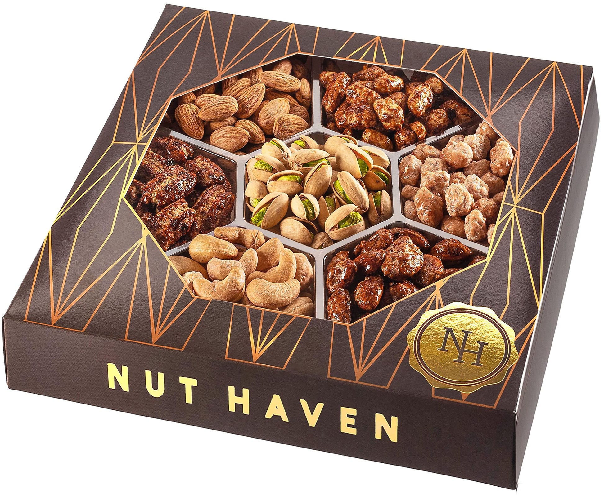 Mothers Day Nuts Gift Basket - Assortment of Sweet & Roasted Salted Gourmet Nuts - Food Gift Box for Mom, Her, Wife, Christmas, Fathers Day, Mothers Day, Sympathy, Family, Men & Women