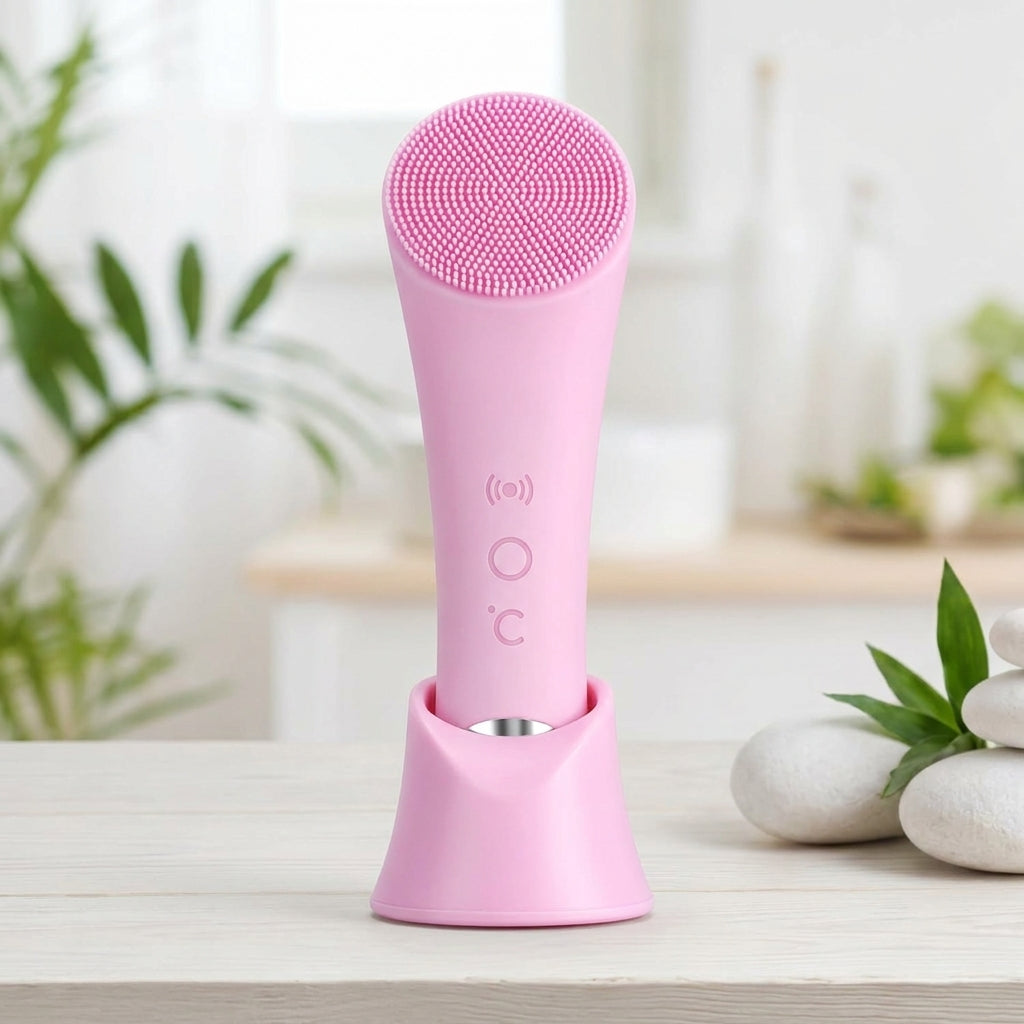 Facial Cleansing Brush, Rechargeable Silicone Face Scrubber