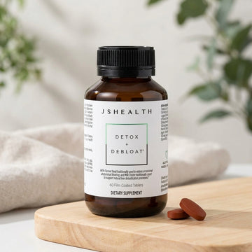 Detox + Debloat. Bloating Relief for Women with Milk Thistle, Turmeric, and Fennel